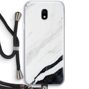 CaseCompany Elegante marmer: Samsung Galaxy J3 (2017) Transparant Hoesje met koord