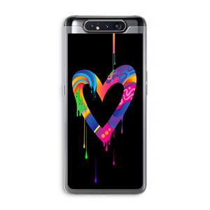 CaseCompany Melts My Heart: Samsung Galaxy A80 Transparant Hoesje