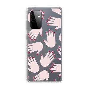 CaseCompany Hands pink: Samsung Galaxy A72 Transparant Hoesje