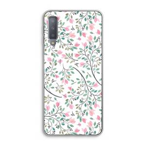 CaseCompany Sierlijke bloemen: Samsung Galaxy A7 (2018) Transparant Hoesje