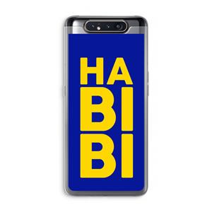 CaseCompany Habibi Blue: Samsung Galaxy A80 Transparant Hoesje