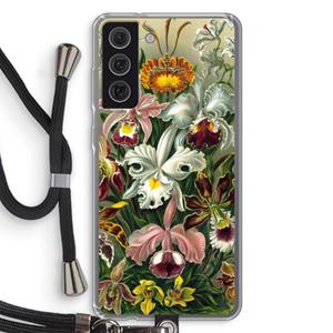 CaseCompany Haeckel Orchidae: Samsung Galaxy S21 FE Transparant Hoesje met koord