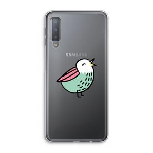 CaseCompany Birdy: Samsung Galaxy A7 (2018) Transparant Hoesje