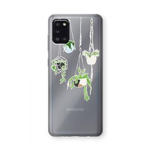 CaseCompany Hang In There: Samsung Galaxy A31 Transparant Hoesje