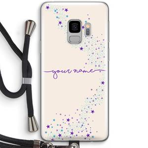 CaseCompany Sterren: Samsung Galaxy S9 Transparant Hoesje met koord