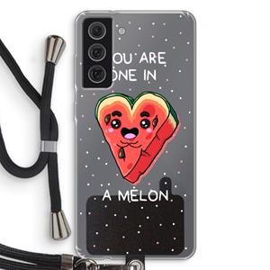 CaseCompany One In A Melon: Samsung Galaxy S21 FE Transparant Hoesje met koord