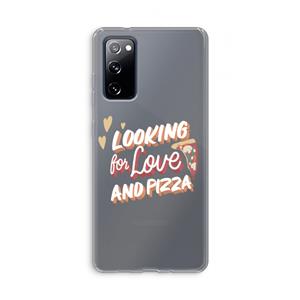 CaseCompany Pizza is the answer: Samsung Galaxy S20 FE / S20 FE 5G Transparant Hoesje