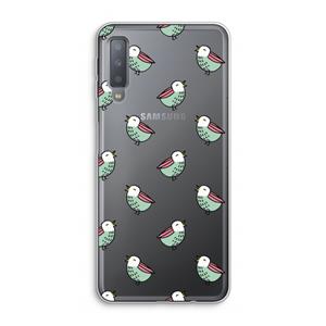 CaseCompany Vogeltjes: Samsung Galaxy A7 (2018) Transparant Hoesje