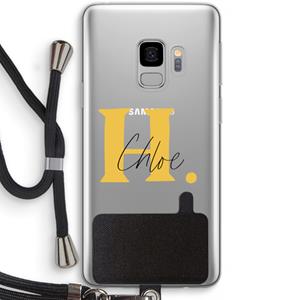 CaseCompany Amber Script: Samsung Galaxy S9 Transparant Hoesje met koord