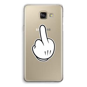 CaseCompany Middle finger white: Samsung Galaxy A5 (2016) Transparant Hoesje