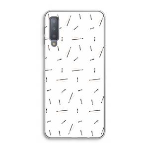 CaseCompany Hipster stripes: Samsung Galaxy A7 (2018) Transparant Hoesje