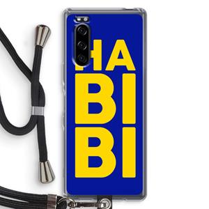 CaseCompany Habibi Blue: Sony Xperia 5 Transparant Hoesje met koord