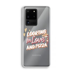 CaseCompany Pizza is the answer: Samsung Galaxy S20 Ultra Transparant Hoesje