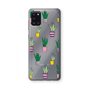 CaseCompany Sanseveria: Samsung Galaxy A31 Transparant Hoesje