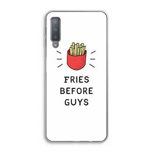 CaseCompany Fries before guys: Samsung Galaxy A7 (2018) Transparant Hoesje
