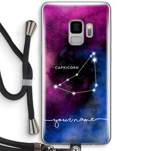 CaseCompany Sterrenbeeld - Donker: Samsung Galaxy S9 Transparant Hoesje met koord