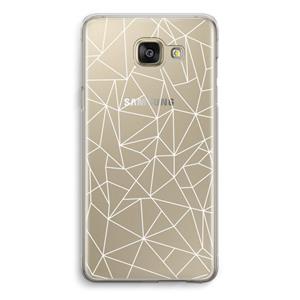 CaseCompany Geometrische lijnen wit: Samsung Galaxy A5 (2016) Transparant Hoesje