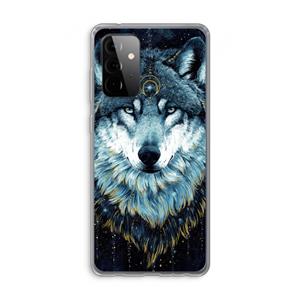 CaseCompany Darkness Wolf: Samsung Galaxy A72 Transparant Hoesje