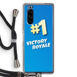 CaseCompany Victory Royale: Sony Xperia 5 Transparant Hoesje met koord