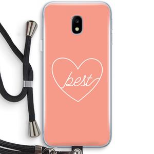 CaseCompany Best heart: Samsung Galaxy J3 (2017) Transparant Hoesje met koord