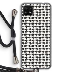 CaseCompany Crazy shapes: Samsung Galaxy A22 5G Transparant Hoesje met koord
