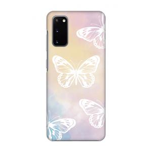 CaseCompany White butterfly: Volledig geprint Samsung Galaxy S20 Hoesje