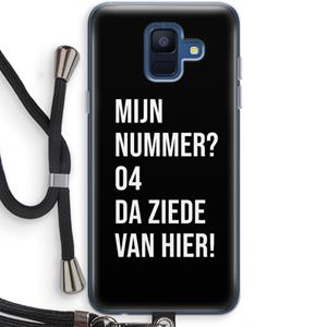 CaseCompany Da ziede van hier - Zwart: Samsung Galaxy A6 (2018) Transparant Hoesje met koord