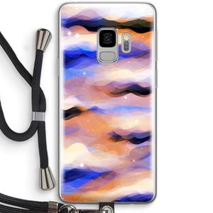 CaseCompany Donkere Wolken: Samsung Galaxy S9 Transparant Hoesje met koord