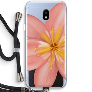 CaseCompany Pink Ellila Flower: Samsung Galaxy J3 (2017) Transparant Hoesje met koord
