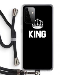 CaseCompany King zwart: Samsung Galaxy A72 5G Transparant Hoesje met koord