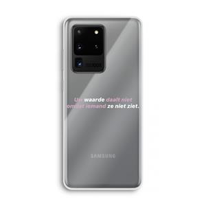 CaseCompany uw waarde daalt niet: Samsung Galaxy S20 Ultra Transparant Hoesje