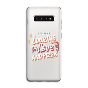 CaseCompany Pizza is the answer: Samsung Galaxy S10 4G Transparant Hoesje