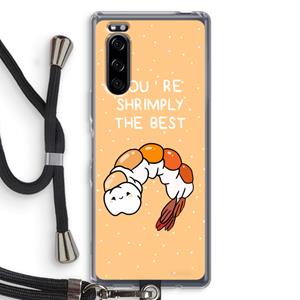 CaseCompany You're Shrimply The Best: Sony Xperia 5 Transparant Hoesje met koord