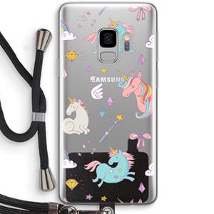 CaseCompany Fantasiewereld: Samsung Galaxy S9 Transparant Hoesje met koord