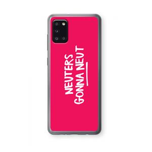 CaseCompany Neuters (roze): Samsung Galaxy A31 Transparant Hoesje