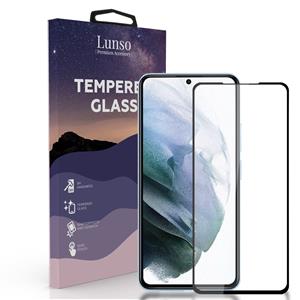 Lunso Gehard Beschermglas - Full Cover Tempered Glass - Samsung Galaxy S22 - Black Edge