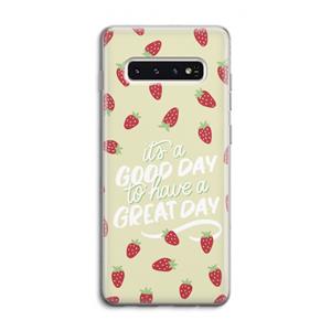 CaseCompany Don't forget to have a great day: Samsung Galaxy S10 4G Transparant Hoesje