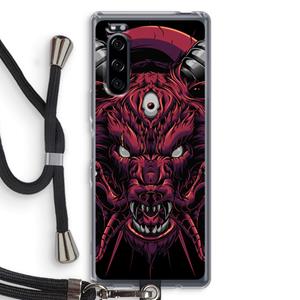 CaseCompany Hell Hound and Serpents: Sony Xperia 5 Transparant Hoesje met koord