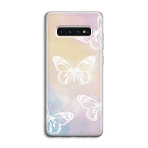 CaseCompany White butterfly: Samsung Galaxy S10 4G Transparant Hoesje