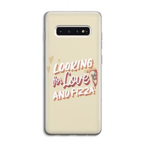 CaseCompany Pizza is the answer: Samsung Galaxy S10 4G Transparant Hoesje