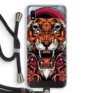 CaseCompany Tiger and Rattlesnakes: Samsung Galaxy A10 Transparant Hoesje met koord