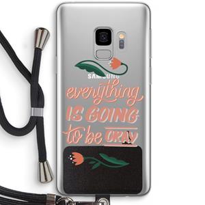 CaseCompany Optimistic flower girl: Samsung Galaxy S9 Transparant Hoesje met koord