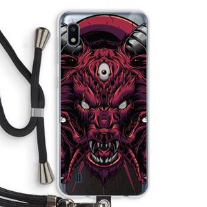 CaseCompany Hell Hound and Serpents: Samsung Galaxy A10 Transparant Hoesje met koord