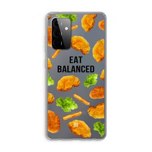 CaseCompany Eat Balanced: Samsung Galaxy A72 Transparant Hoesje