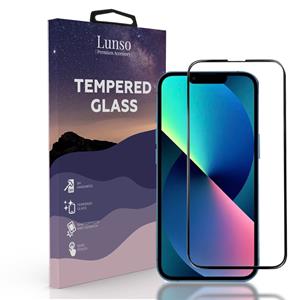 Lunso Gehard Beschermglas - Full Cover Tempered Glass - iPhone 13 Mini - Black Edge