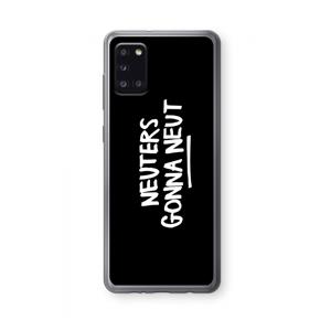 CaseCompany Neuters (zwart): Samsung Galaxy A31 Transparant Hoesje