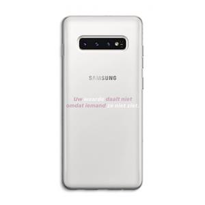 CaseCompany uw waarde daalt niet: Samsung Galaxy S10 4G Transparant Hoesje