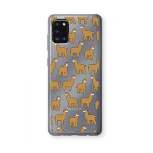 CaseCompany Alpacas: Samsung Galaxy A31 Transparant Hoesje