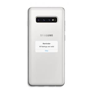 CaseCompany Reminder: Samsung Galaxy S10 4G Transparant Hoesje