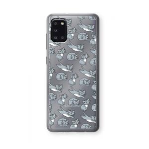 CaseCompany Poezen: Samsung Galaxy A31 Transparant Hoesje